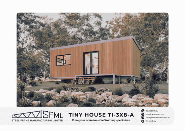 Steel Frame Manufacturing Ltd 3.0m x 8.0m tiny house steel framing kit steel frame final finsihed house model