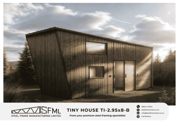 Tiny House Steel Frame Kitset - 2.95m x 8.0m - B - Image 2