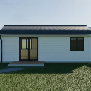 3.8m x 7.8m cottage steel frame kit - front exterior view