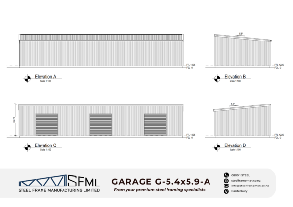 Garage Steel Frame Kitset - 6.0m x 18.0m