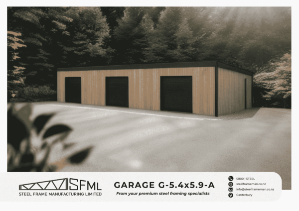 Garage Steel Frame Kitset - 6.0m x 18.0m