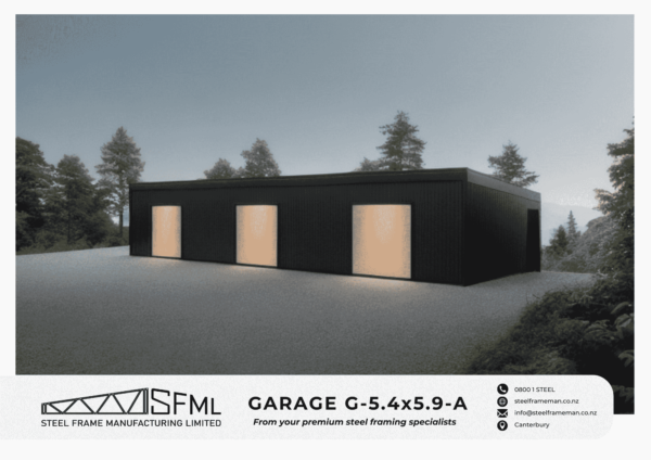 Garage Steel Frame Kitset - 6.0m x 18.0m